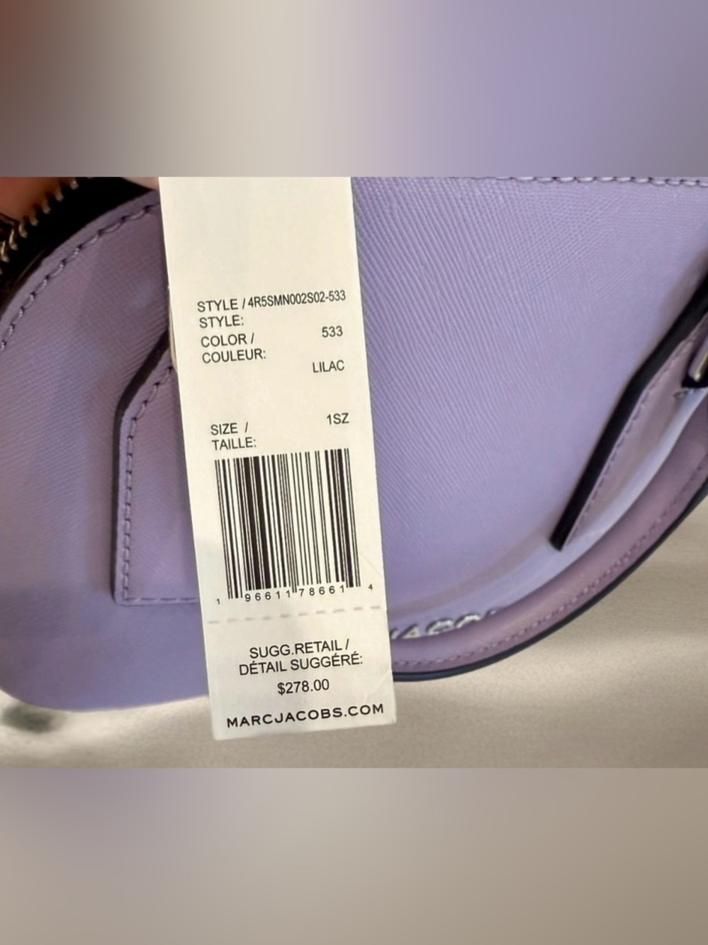 Marc Jacobs Lavender Dome Satchel with Silver Hardware - Picture 7 of 8